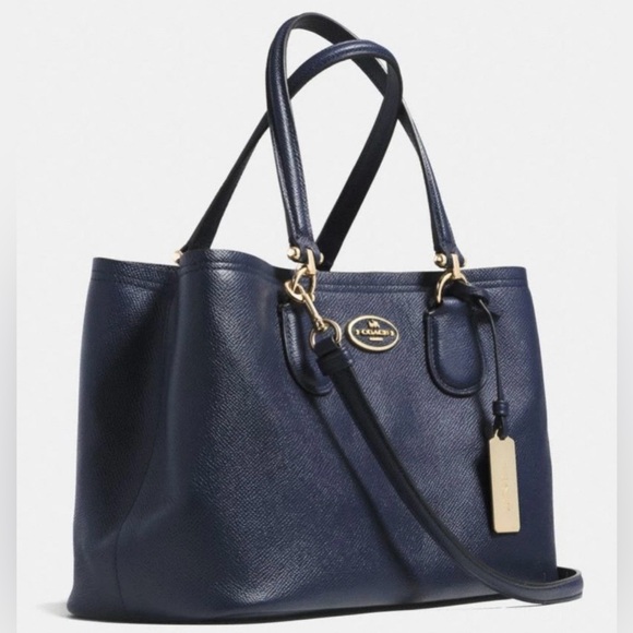 Coach Black Leather Tote Bag